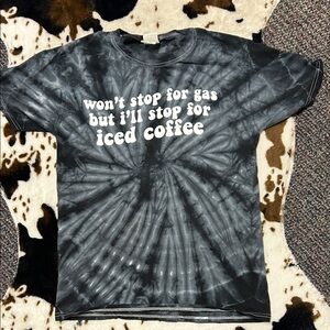 Black Tie-Dye Short Sleeve Tee
